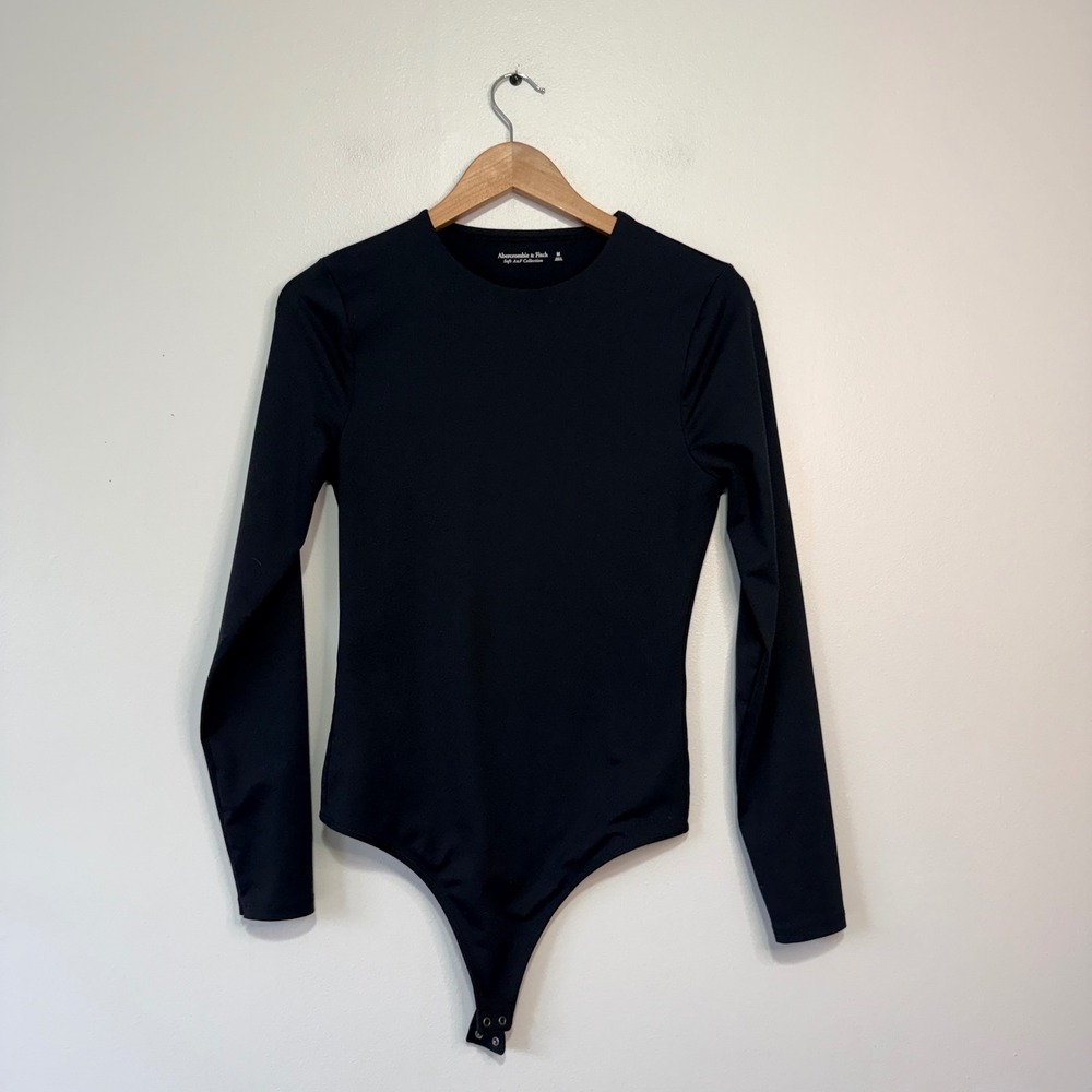 Abercrombie & Fitch Soft A&F Collection Black Long Sleeve Bodysuit Mens‎ M